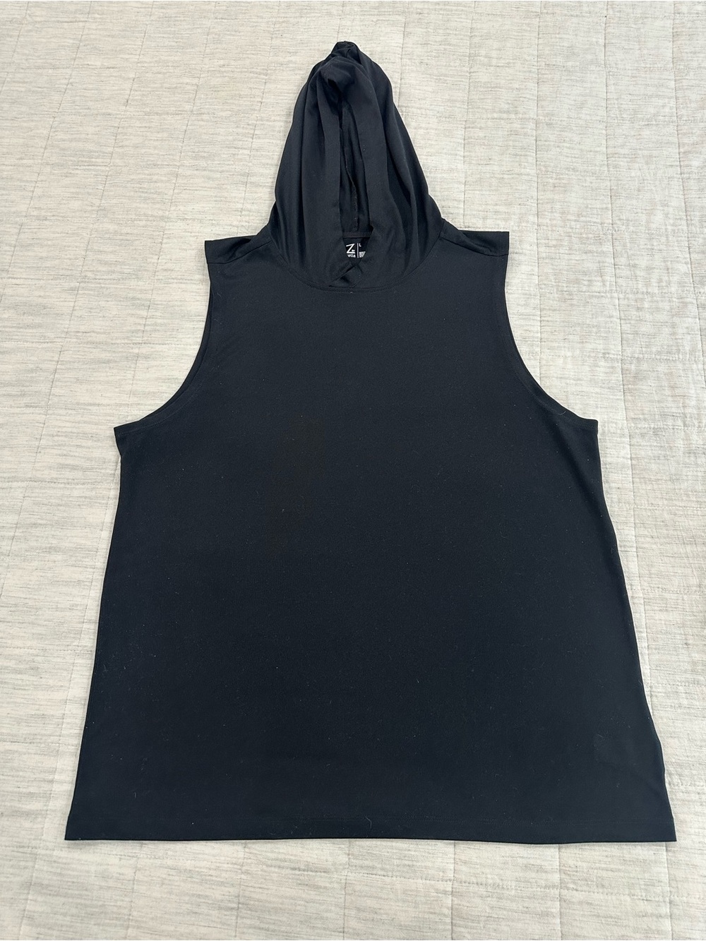 Zella Black Hooded Sleeveless Tank Top -